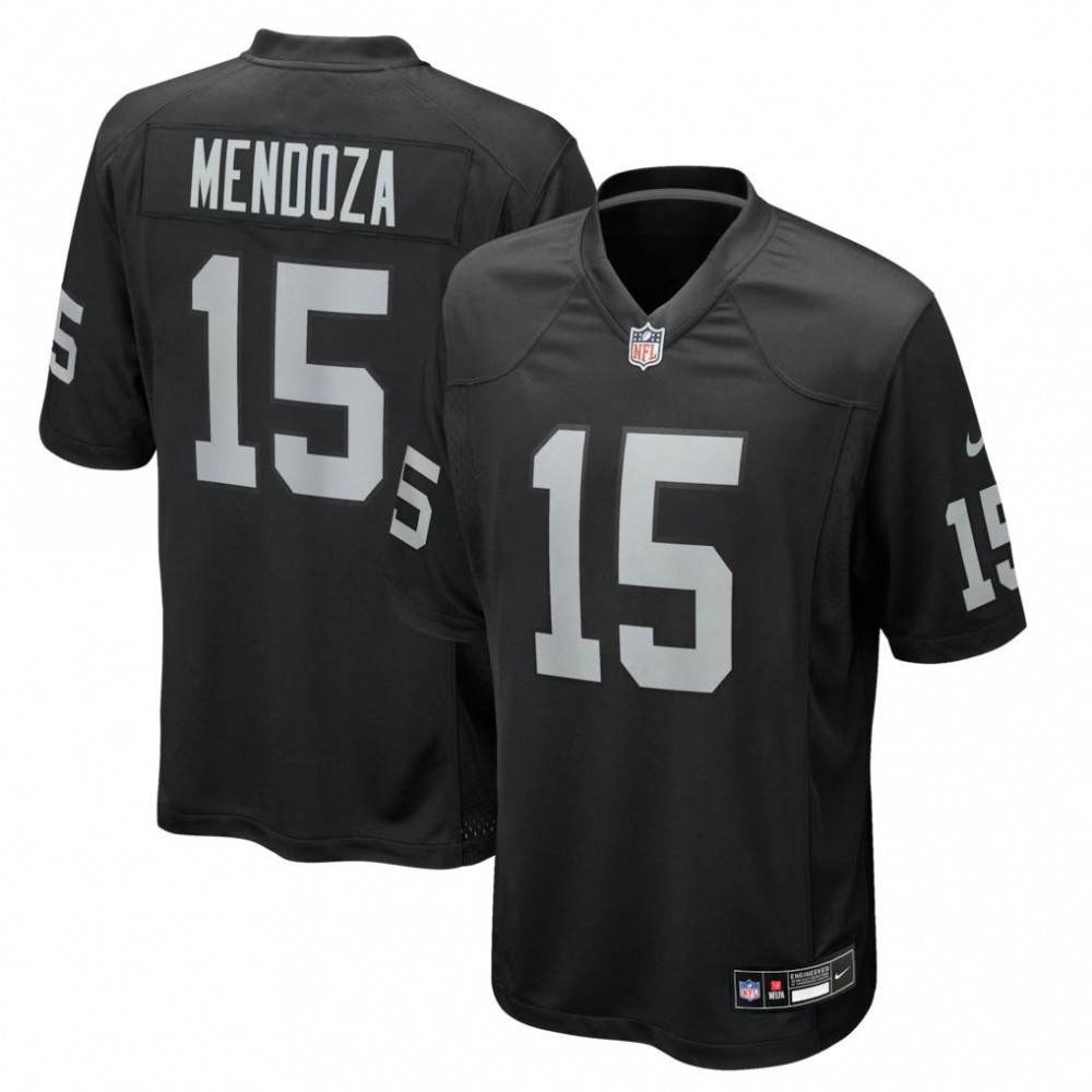 Las Vegas Raiders Fernando Mendoza Nike Black 2026 NFL Draft First Round Pick No. 1 Team Game Jersey-GridironStore